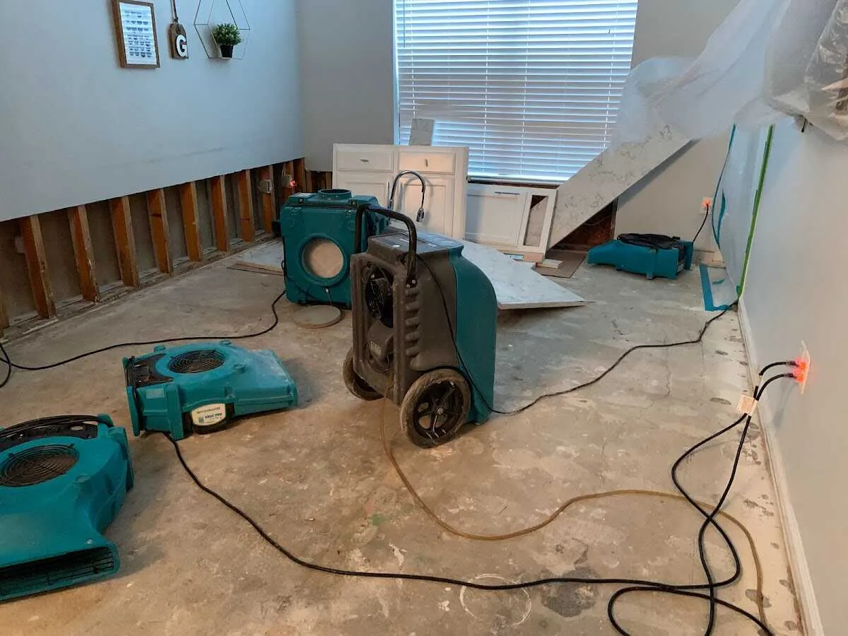 Dehumidifier in flood-cut room for Water Extraction & Removal in Scotia